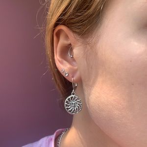 sun hoop earrings